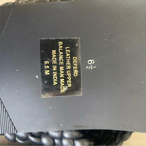 NEW Charles David defend black braided leather slides sandals 6.5 - Picture 5 of 7